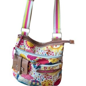 Lily Bloom Pink and Yellow Crossbody Bag